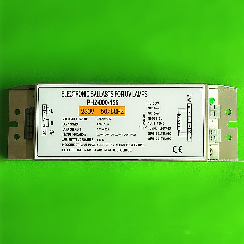 PH2-800-155紫外线灯管电子镇流器 水处理杀菌灯管专用镇流器