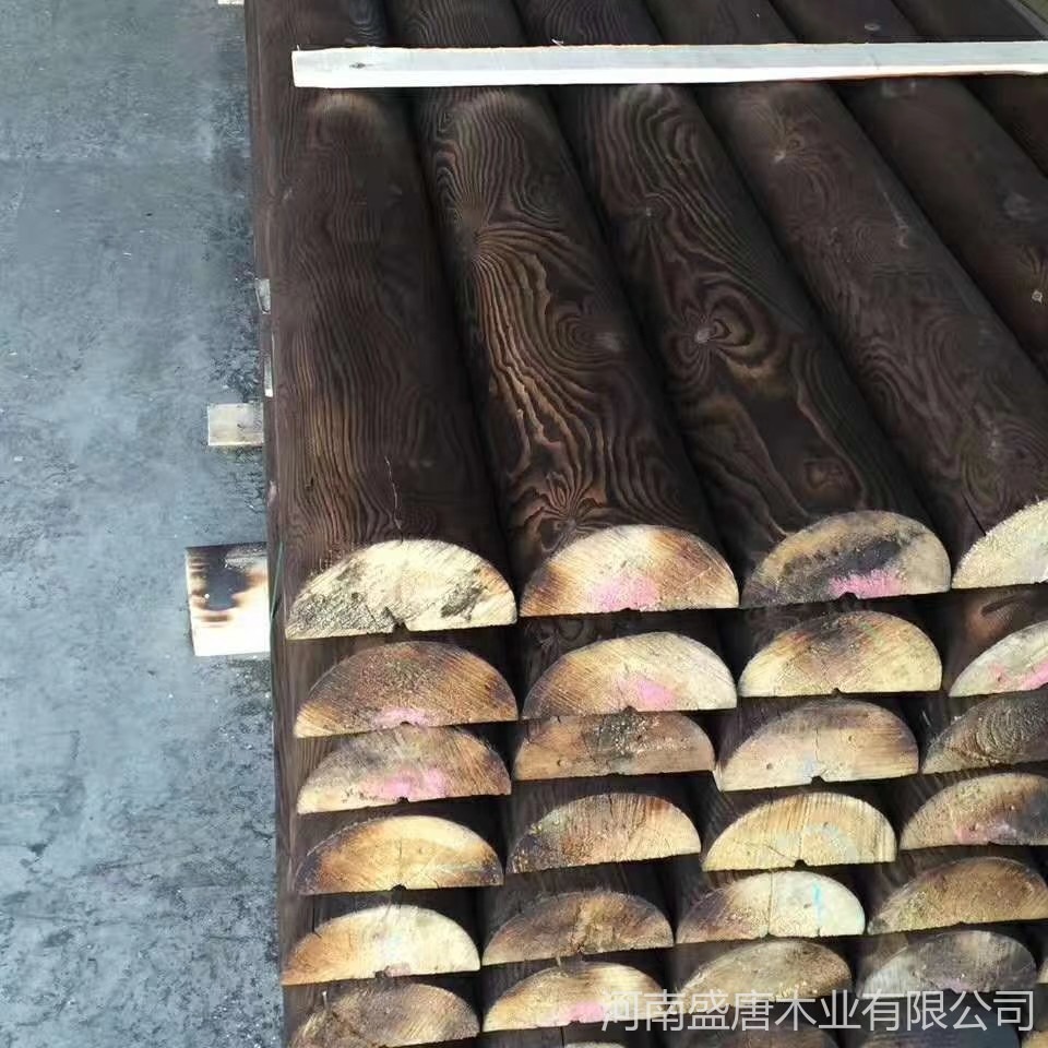 盛唐碳化木厂家批发 表面碳化 深度碳化 防腐木板材 碳化木方木板图片
