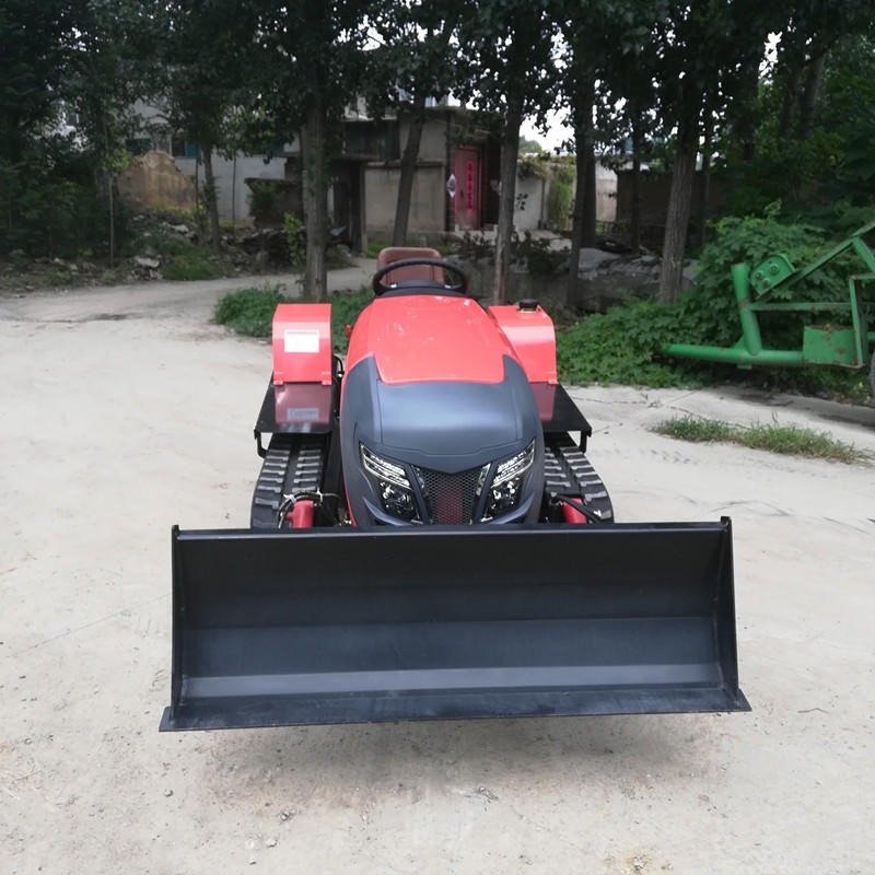 多功能履带式拖拉机 可以带播种机和覆膜机的履带式旋耕机 50马力犁地机