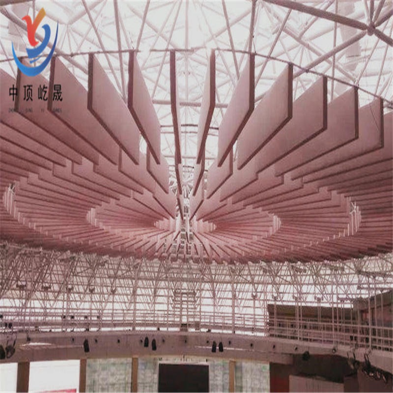 屹晟建材环保玻纤吸音板 轻质吸音天花板 可定制彩色吸音体垂片