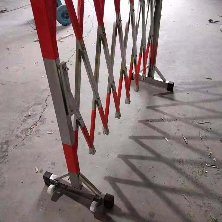 施工防护不锈钢护栏 智科伸缩反光围栏 WL-ZK片状不锈钢护栏