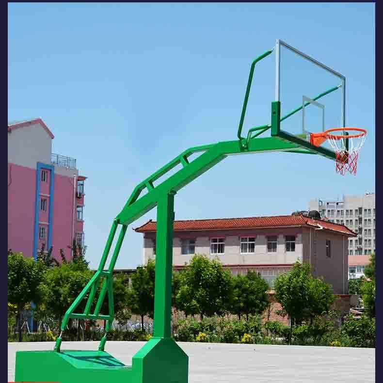 篮鲸可升降篮球架 手动篮球架厂家 广场小区篮球架批发 可升降手动篮球架图片
