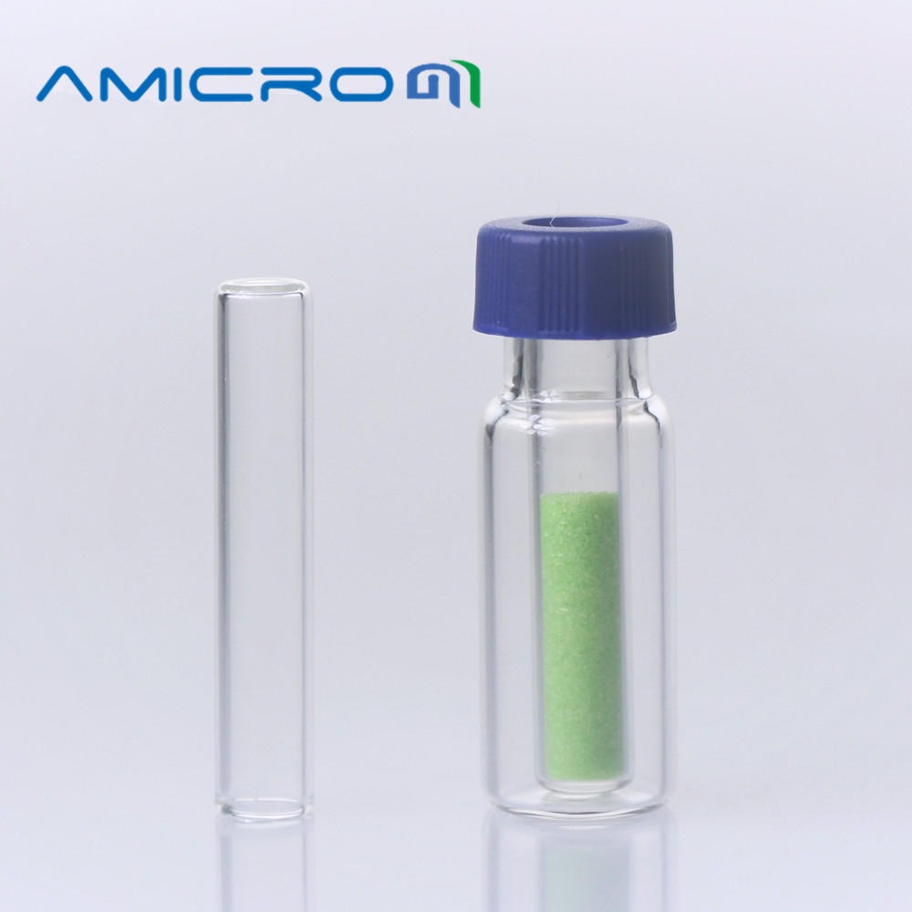 Amicrom 2ml塑料管色谱瓶 璃微量内插管9-425尖底平底内衬管平底内插管 100只装 B-2ML-N2001