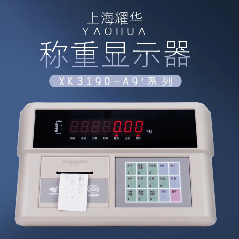 上海耀华XK3190-A9+P称重仪表打印磅单地磅显示器地磅显示屏 衡器磅头图片