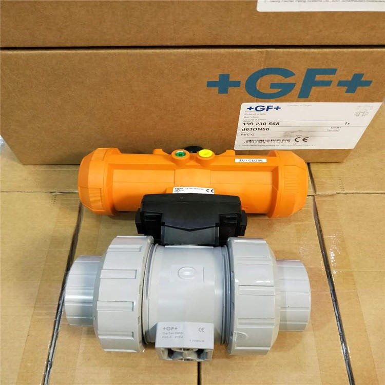 GF双由令气动球阀 CPVC材质 耐强酸耐高温 瑞士进口 质量保证