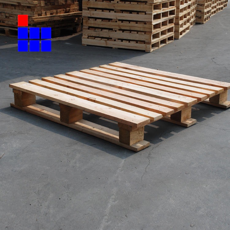 青岛欧标木栈板定制 化工品出口木托盘打包方法打包带加固