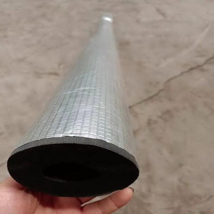 华美奥美斯牌B1级橡塑保温管批发 橡塑海绵管 空调用贴铝箔橡塑管
