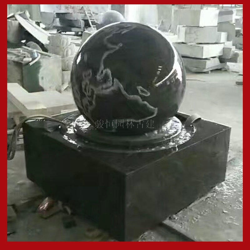 惠安风水球厂家 芝麻白风水球 欧式简约石雕风水球图片