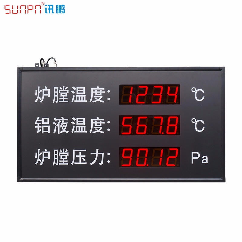 SUNPN讯鹏 温湿度显示屏  环境数据采集屏 环境监测系统  PLC通讯显示屏