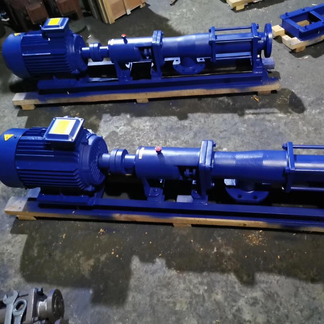 江苏蓝升泵业G35-2单螺杆泵 FG35-2不锈钢单螺杆泵 耐腐蚀污泥螺杆泵 减速机、变频电机螺杆泵