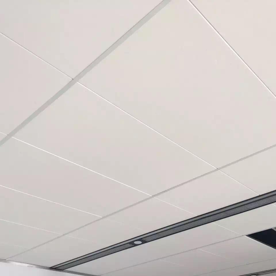 岩棉玻纤吸音板吊顶 防火吸音天花板 屹晟生产商场白色吸音天花板