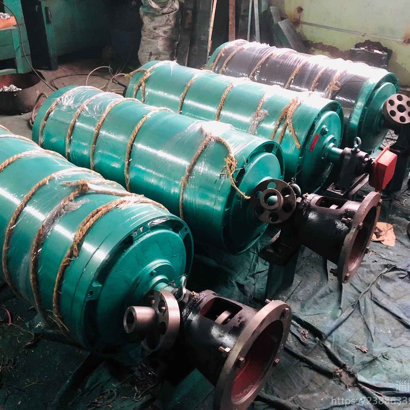 淄博百耀厂家直销油冷式电动滚筒 输送带矿用电动滚筒