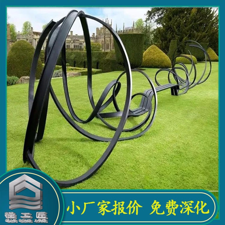 异形不锈钢雕塑 抽象不锈钢坐凳雕塑 不锈钢公园雕塑 不锈钢艺术雕塑 怪工匠