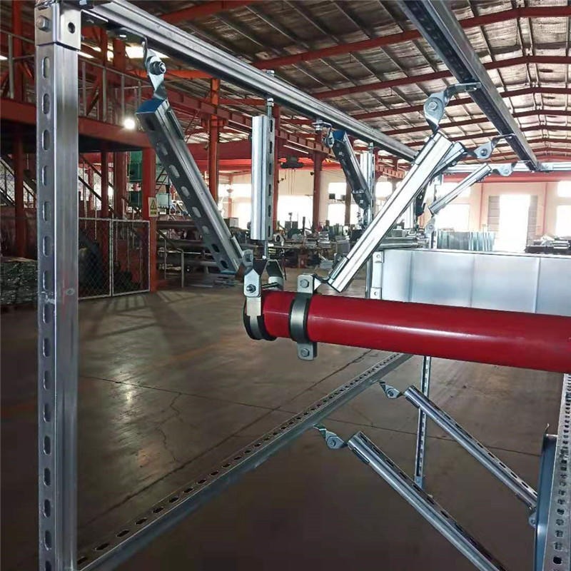 洁盛客 抗震支架组装  单管双向抗震支架 热镀锌支吊架 德州厂家