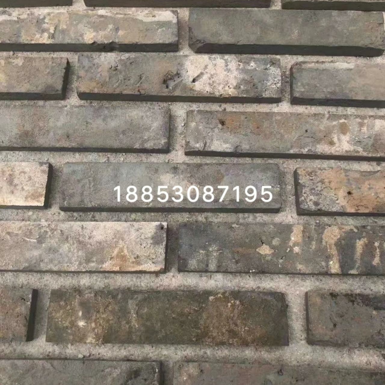 北京 批发老青砖切片 贴墙老青砖皮 复古旧青砖240-115-55