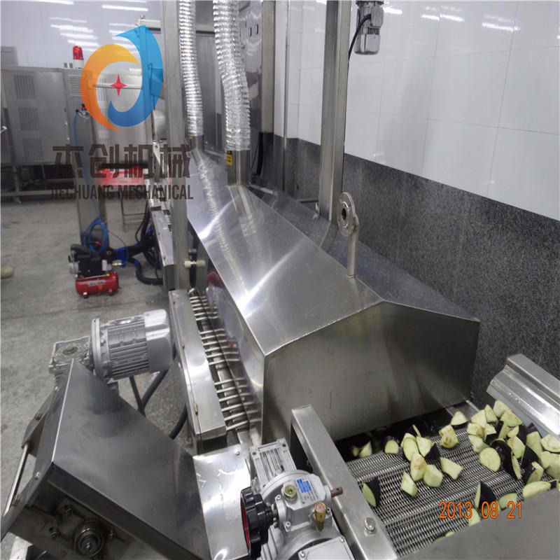 高产量速冻茄块油炸设备 杰创-3000型自动化油炸机 茄条专用油炸机器包运费