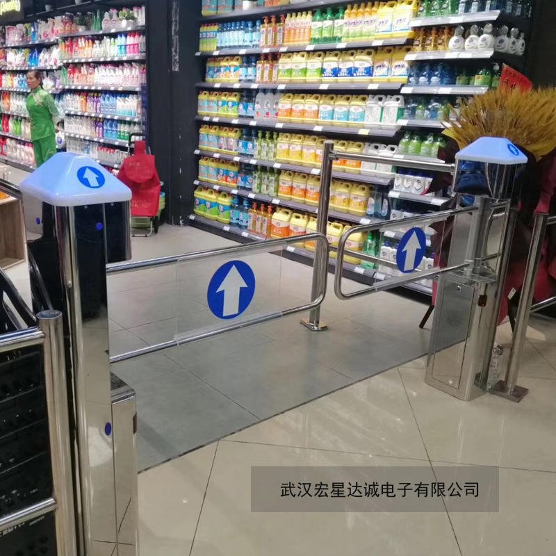 宏星达超市出入口机  超市自动感应门 单向通行摆闸图片