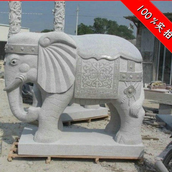 惠安石雕大象批发厂家 花岗岩招财大象 大象摆放寓意 九龙星石业
