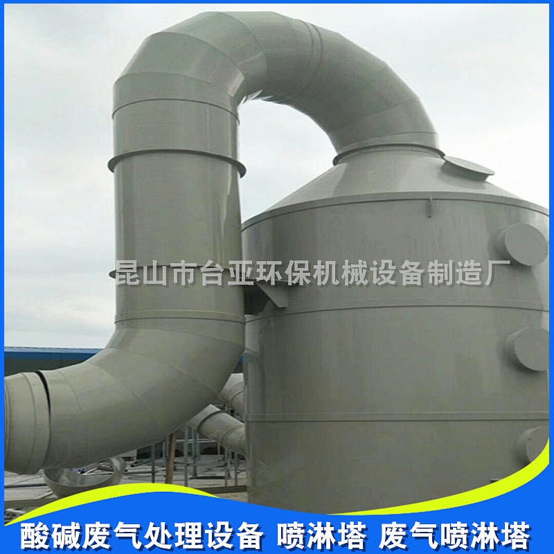 台亚 pp废气喷淋塔 逆流喷淋塔 化工行业废气处理设备图片
