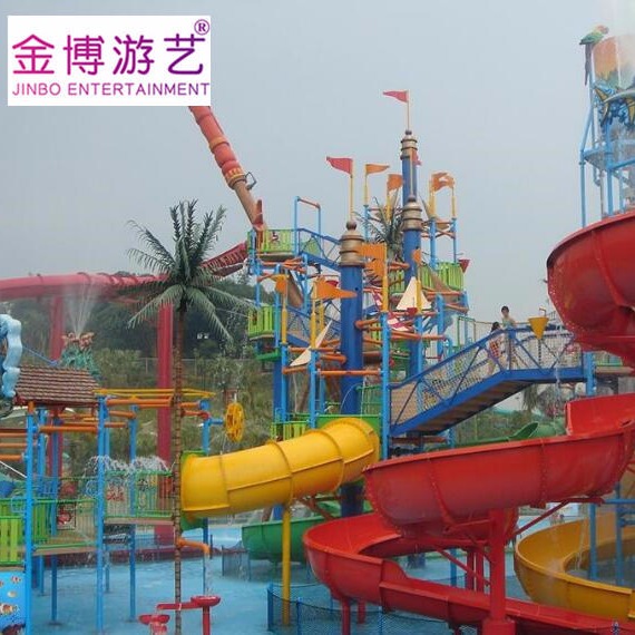 大型水乐园设备生产厂家 水上滑梯 大型水寨 戏水小品 人工造浪设备图片