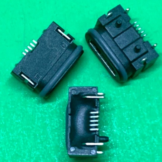 短体MICRO 5PIN USB母座 防水ip67 迈克连接器插座