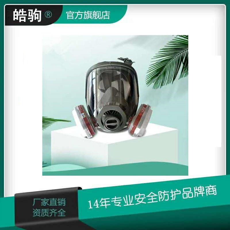 皓驹  NAMJ01  大视野防毒全面罩  全面型呼吸防护器  双盒防毒全面具