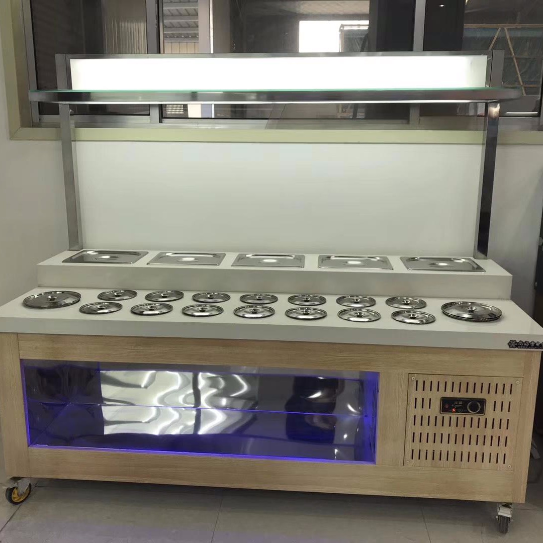 枣庄市方形调料台 灯箱款调料台  玻璃款调料台  未来雪冷柜WLX-TLT95