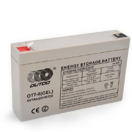 奥特多蓄电池OT7-6 胶体储能型 通讯 太阳能专用电池 OUTDO 6V7AH 原厂家批发
