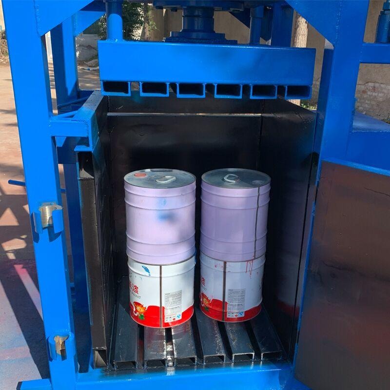 打包机厂家  200吨铝合金液压打包机 小型油漆桶压扁机