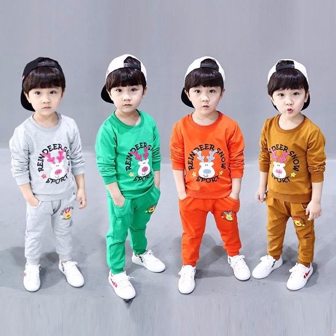 新款儿童运动套装秋冬5元卡通印花中大童韩版卫衣两件套便宜批发图片