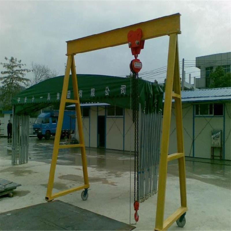宏源鑫盛生产a02手拉龙门架图片、订做0.5-5吨手拉龙门吊，燕罗简易龙门架