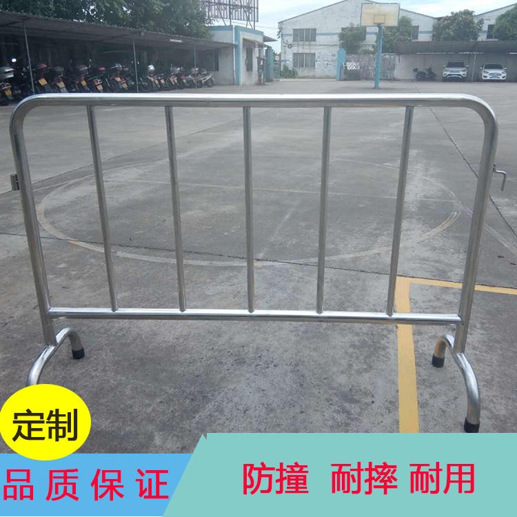 201不锈钢铁马护栏 广州深圳学校广场商场隔离铁马护栏 不锈钢材质生产