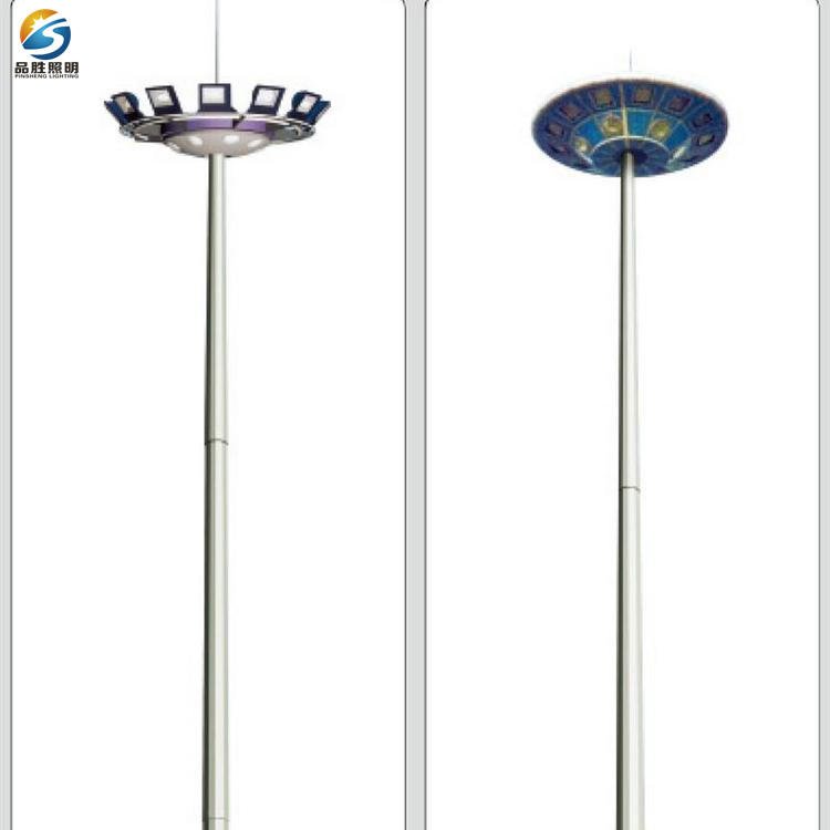 广西南宁高杆灯厂家 飞碟型20米25米高杆灯 品胜升降高杆灯价格