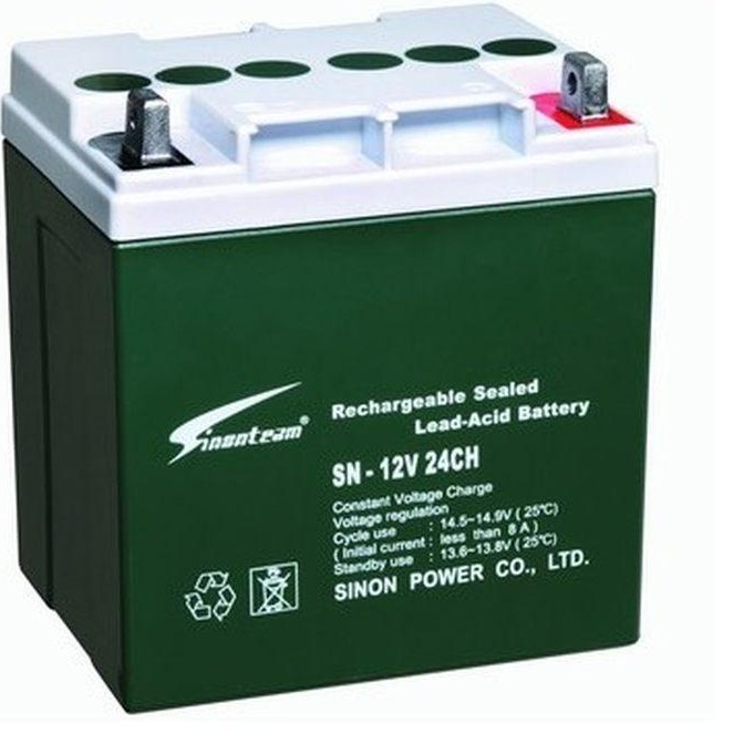 SINONTEAM赛能蓄电池SN-12V24CH 赛能蓄电池12V24AH  铅酸免维护  赛能电池厂家 赛能蓄电池代理图片