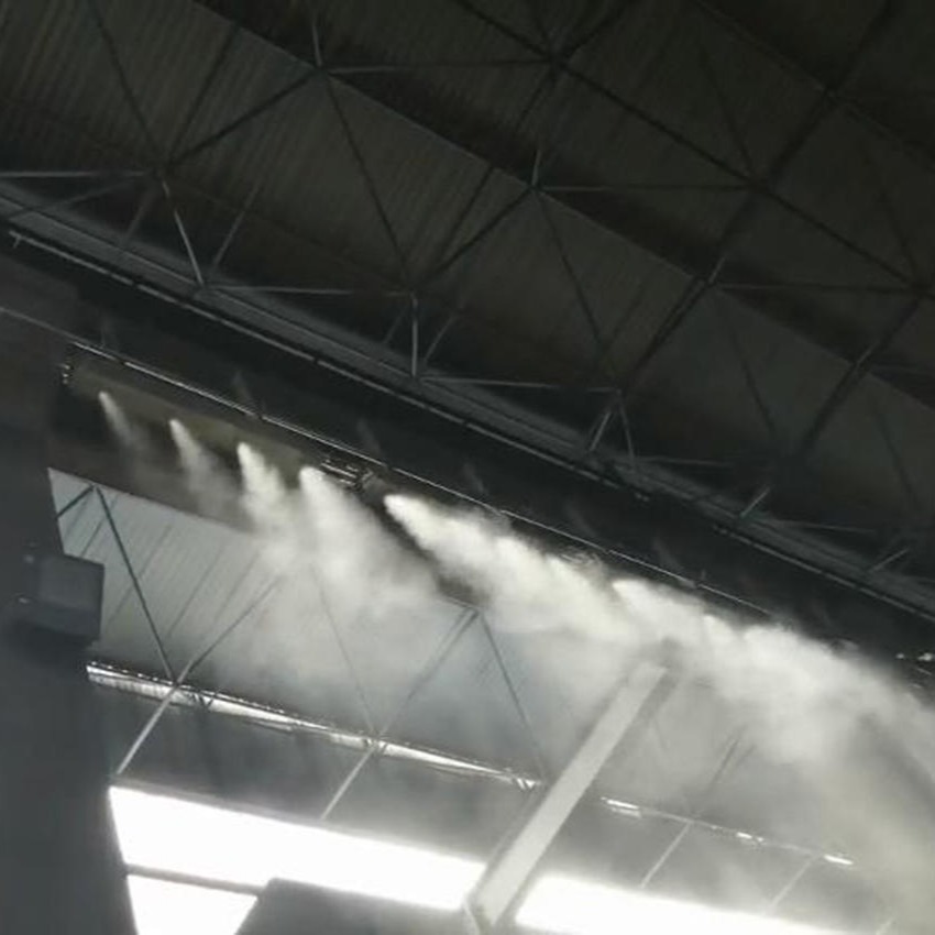 河南高空喷雾 车间料棚喷雾降尘设备 高空喷淋降温降尘系统