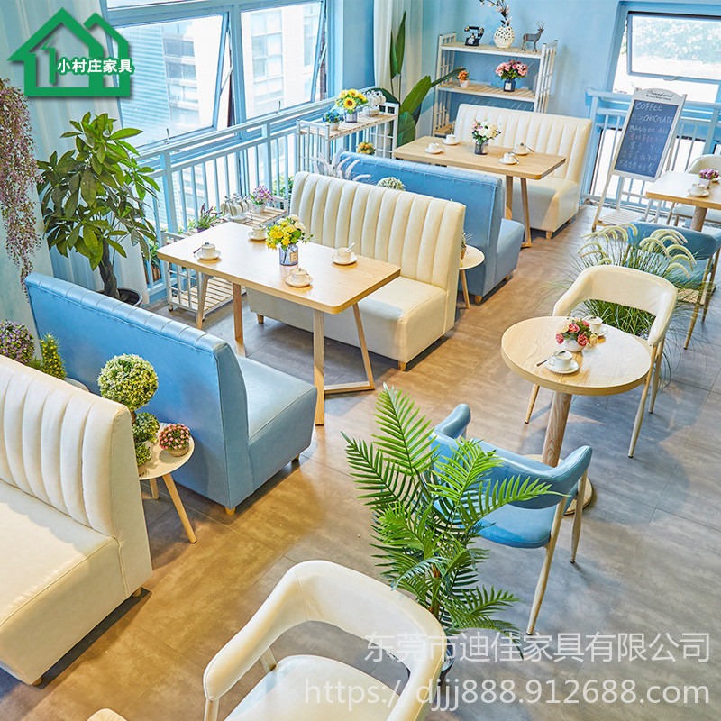 深圳卡座沙发  奶茶店餐桌 卡座沙发  茶餐厅木制沙发 卡座可定制 快餐店沙发