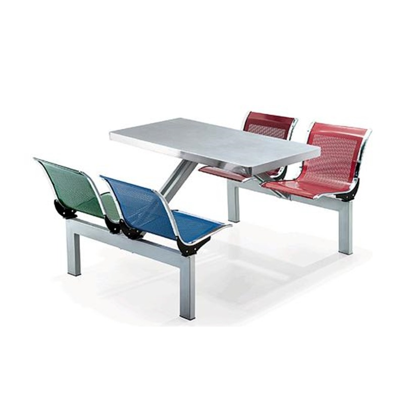 工厂员工食堂餐桌椅组合 加厚不锈钢桌面尚邑家具STZY-00105