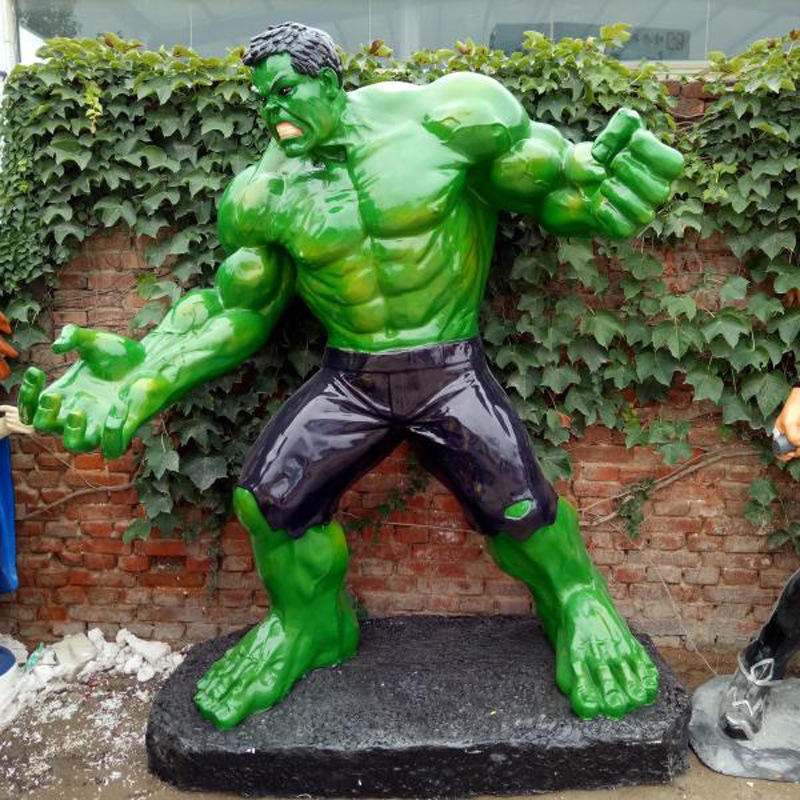 玻璃钢绿巨人雕塑 电影人物漫威英雄雕塑 唐韵园林