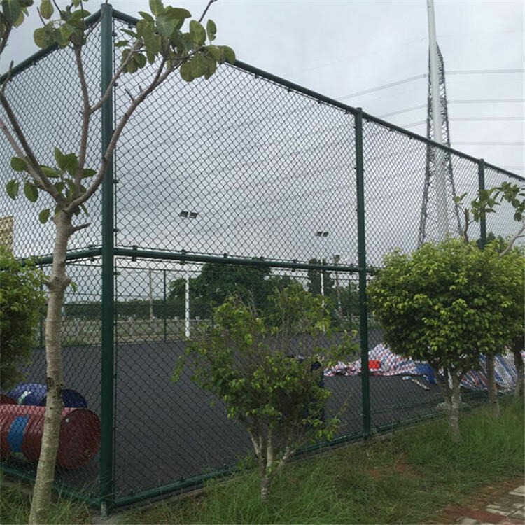 德兰生产安装球场围网 墨绿色足球场围网 体育场篮球场勾花网护栏图片