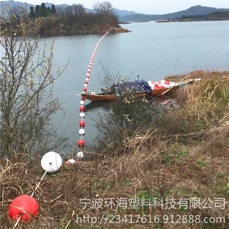 成都湿地公园水面警示浮筒 水域划分浮球 30公分浮球价格