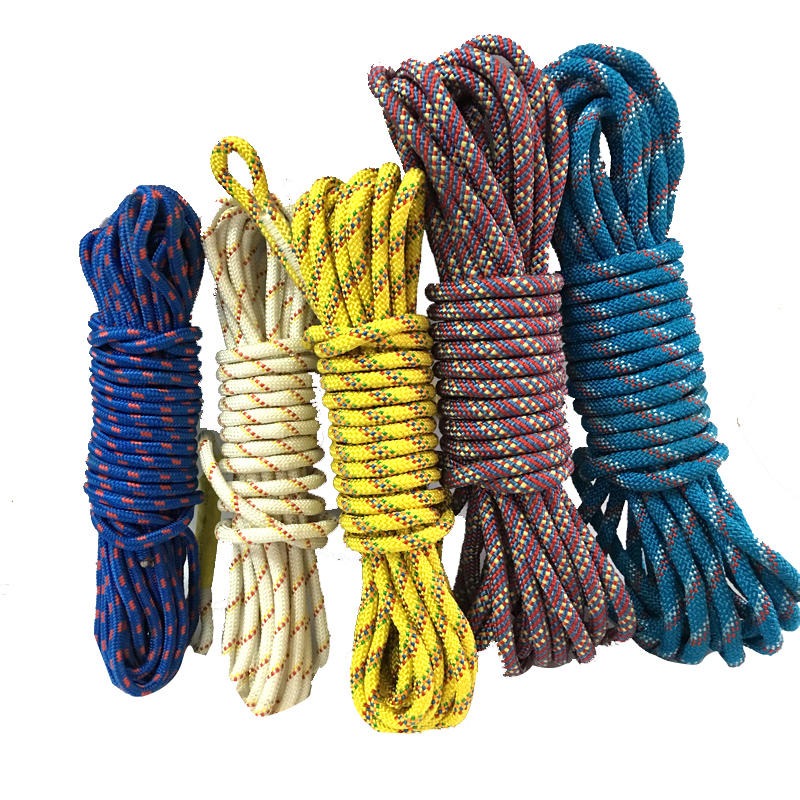 高强耐磨登山绳 彩色户外安全攀爬绳 杜邦丝锦纶攀岩绳