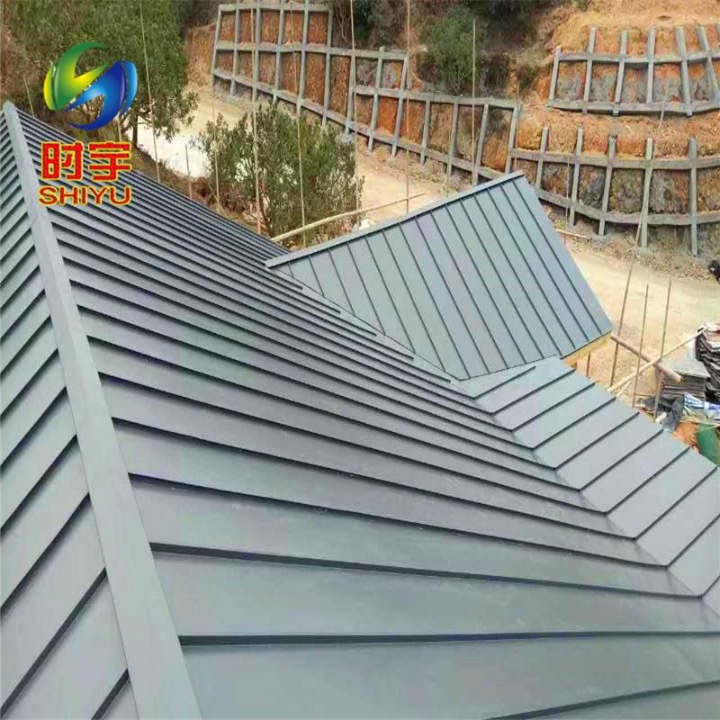 0.9mm铝镁锰屋面板 厂房改造 25-400矮立双锁边金属屋面板