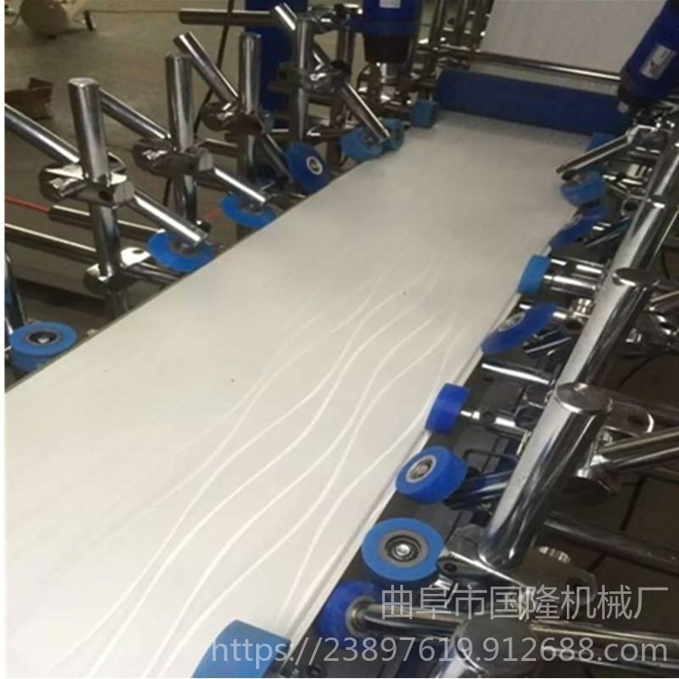 国隆 木线条门套线滚胶包覆机 木地板热转印包覆机 生产厂家