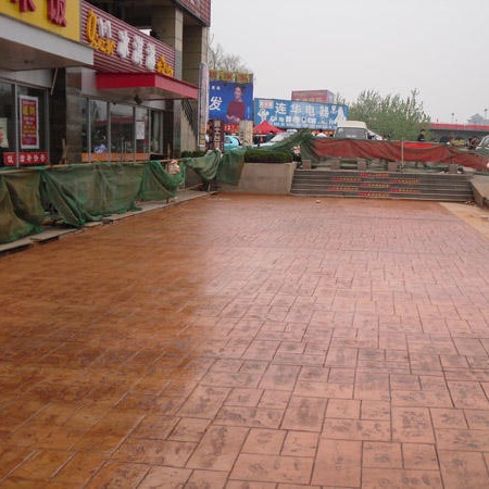 桓石 彩色压印混凝土路面材料施工 三门峡 洛阳 郑州