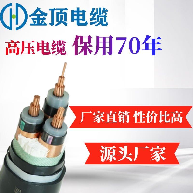 四川高压电缆 YJV电缆 YJV22-3x70 保用70年 金顶电缆