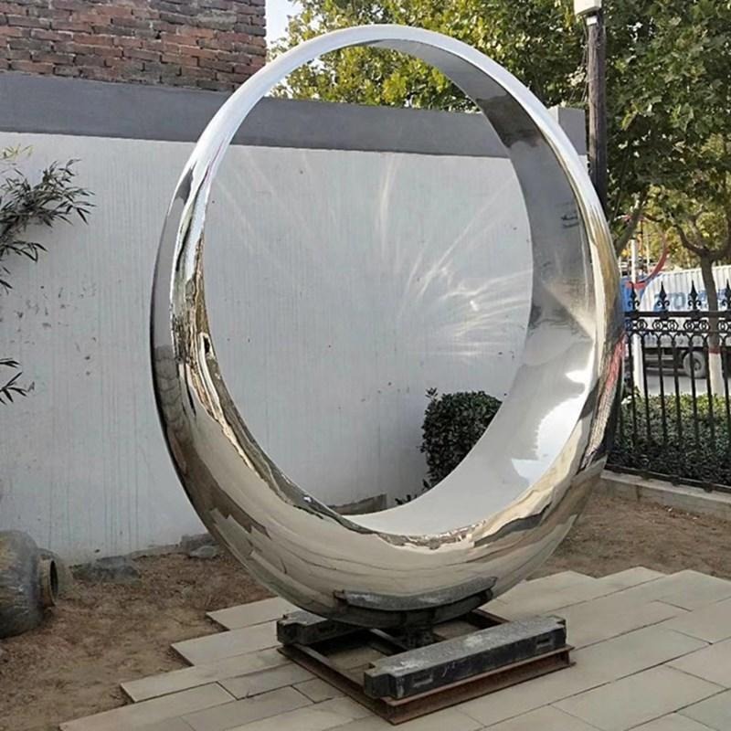 不锈钢圆环 发光不锈钢雕塑 金属镂空雕塑 金属月亮雕塑 厂家直销