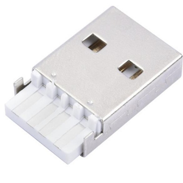 焊线式USB4.0公头  新款USB连接器 白胶 LCP 环保耐高温