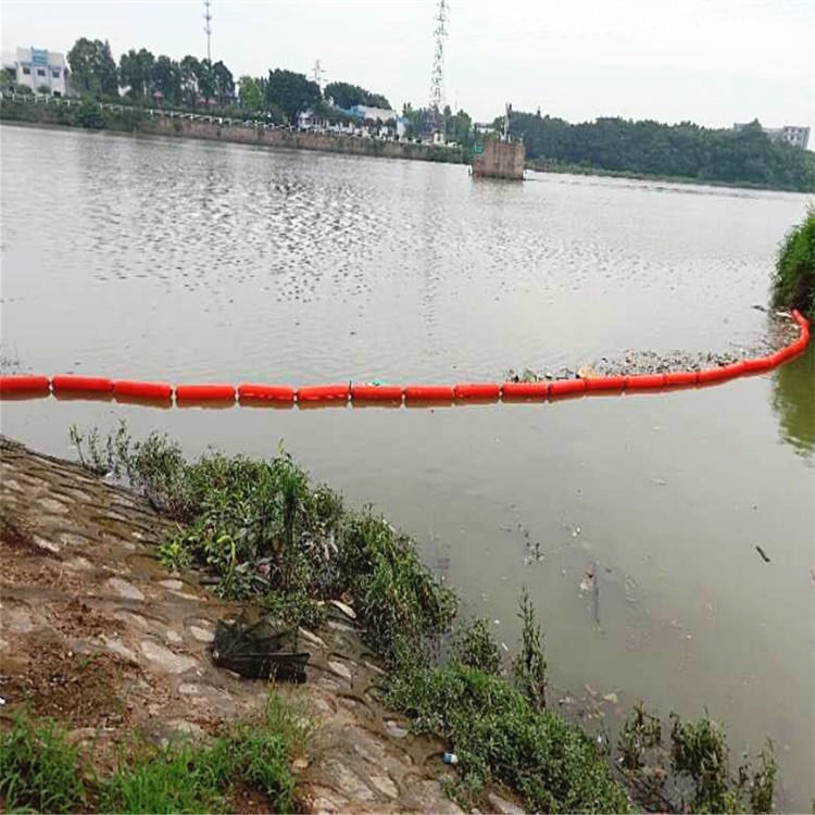 河道漂浮物拦截清理设备用塑料浮筒 水面浮油栏浮体图片