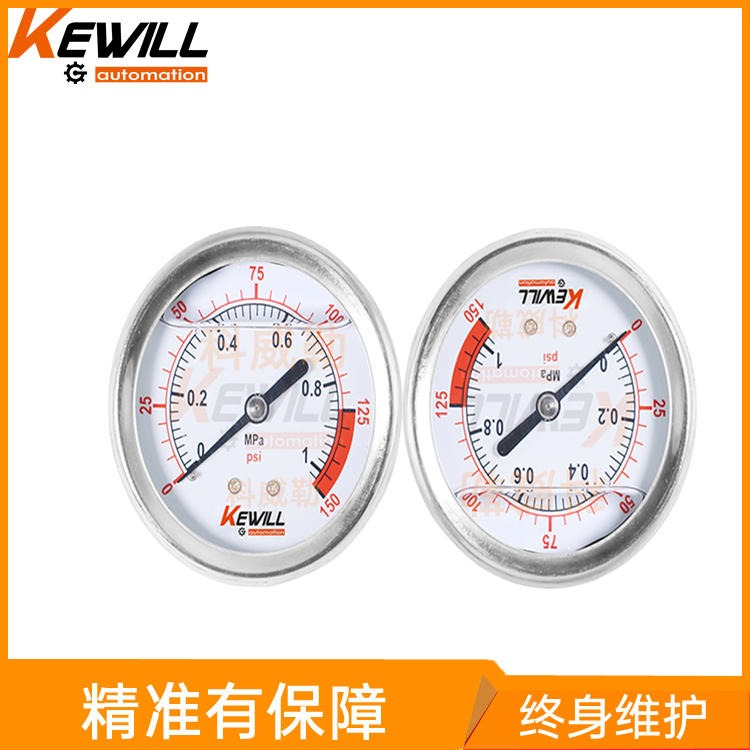 上海机械制造压力表_P6化学工业压力表生产厂家_KEWILL
