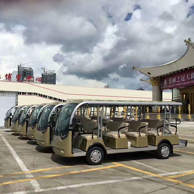 景区观光浏览车14人座前四排后一排位电动观光车LT-S14